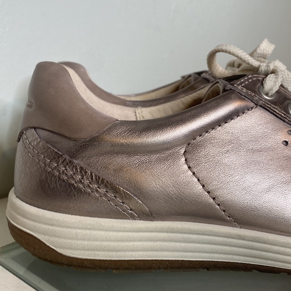 Shoes Ecco Chase Ii Tie In Moon Rock Metallic Women Casual Sneaker 40 (US 9-9.5) - Picture 4 of 14